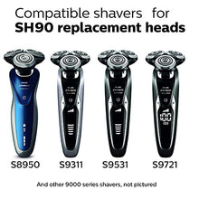 Load image into Gallery viewer, SH90 Replacement Heads for Philips Norelco Shaver Series 9000, Compatible With Shaver SH90/62
