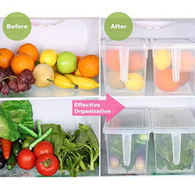Load image into Gallery viewer, Produce Saver Refrigerator Organizer Bins - 4.5L x 3 SILIVO FreshWorks Stackable Fridge Storage Containers with Removable Drain Tray for Produce, Fruits, Vegetables, Meat and Fish
