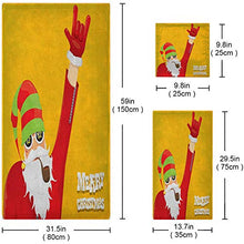 Load image into Gallery viewer, Indie Easy to Dry Absorb Water Biker Santa Claus Smoking Pipe with Hand Gesture Party Christmas Cartoon Absorb Water Marigold Lime Green
