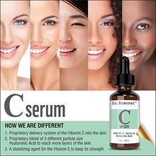 Load image into Gallery viewer, Vitamin C Serum 20% Pure L-Ascorbic Acid, Ferulic Acid, Vitamin E and Hyaluronic Acid for Face and Eyes Natural Anti Aging Anti Wrinkle 1oz. by Dr. Brenner (1 oz)
