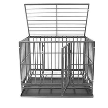 Load image into Gallery viewer, Polar Aurora Pet Dog Cage Heavy Duty Strong Metal Crate Kennel Playpen w/Lockable 4 Wheels&amp;Tray (42, Grey)
