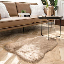 Load image into Gallery viewer, Ashler Soft Faux Sheepskin Fur Chair Couch Cover Beige Area Rug Bedroom Floor Sofa Living Room 2 x 3 Feet
