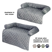 Load image into Gallery viewer, Furniture Protector Pet Cover for Dogs and Cats with Shredded Memory Foam filled 3-Sided Bolster Soft Plush Fabric by PETMAKER Â– 30Â” x 30.5Â” Gray
