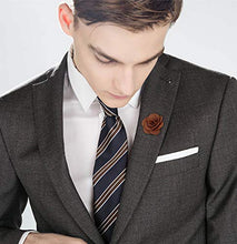 Load image into Gallery viewer, HANPABUM 20 Pieces Men's Lapel Pins Handmade Camellia Flower Boutonniere Stick for Suits Wedding
