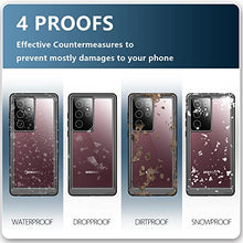 Load image into Gallery viewer, SPIDERCASE for Samsung Galaxy S22 Ultra Case, Waterproof Built-in Screen Protector Full Protection Heavy Duty Shockproof Anti-Scratched Rugged Case for Galaxy S22 Ultra 5G 6.8'' 2022 (Black)
