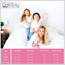 Load image into Gallery viewer, CHATEAU HOME COLLECTION 100% Egyptian Cotton Sheets King Size, 800 Thread Count White 4 Piece Sheet Set, Solid Sateen Weave, 16" Deep Pocket (Fits Upto 18" Mattress), Long Staple Cotton Bedsheet Set
