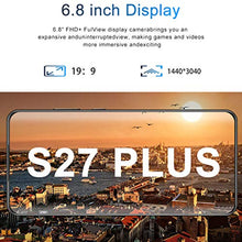 Load image into Gallery viewer, Mobile Phone, S27plus Android 10.0, 6.8-inch Water Drop Full Screen, Unlocked 5G Smartphone SIM Free Calls, 4800mAh Large Battery Fast Charging, 13MP+24MP Dual Camera, 8GB+512GB, Fingerprint, Face I
