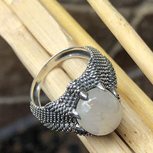 Load image into Gallery viewer, Natural Rainbow Moonstone 925 Solid Sterling Silver Men's Ring Size 7
