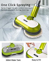 Load image into Gallery viewer, Cordless Electric Mop, Electric Spin Mop with LED Headlight and Water Spray, Up to 60 mins Powerful Floor Cleaner with 300ml Water Tank, Polisher for Hardwood, Tile Floors, Quiet Cleaning &amp; Waxing
