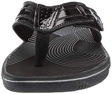 Load image into Gallery viewer, Clarks Women's Brinkley Reef Flip-Flop, black patent, 070 M US
