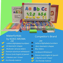 Load image into Gallery viewer, KOKO AROMA 291Pcs ABC Magnets Board Magnetic Letters Numbers and Shapes for Kids Toddlers with Storage Double-Side Drawing Whiteboard Uppercase Lowercase Foam Alphabet - Spelling Learning Games Set
