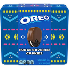 Load image into Gallery viewer, OREO Fudge Covered Chocolate Sandwich Cookies, Easter Cookies Gift Tin, 15.8 oz
