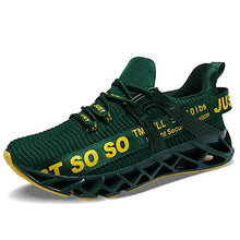 Load image into Gallery viewer, JSLEAP Sneakers Men Fashion Casual Monochrome Running Sports Slip Shock Absorption Running Walking Shoes Dark Green,US 11

