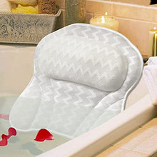 Load image into Gallery viewer, Besititli Bath Pillow Bathtub Pillow with 6 Suction Cups, 16.5x16 Inch, Ergonomic Bath Pillows for Tub Neck and Back Support, 4D Air Mesh Breathable Non-Slip Bath Accessories for Spa, Jacuzzi
