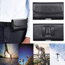 Load image into Gallery viewer, Takfox Phone Holster for Samsung Galaxy Note 20 Ultra S22+ S21 S10 S9 A01 A11 A21 A51 A71 A13 A20 A12, iPhone 13 Pro Max 12 11 SE XS XR 8 7+ Leather Belt Clip Loops Phone Pouch Card Holder Case,Black
