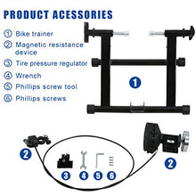 Load image into Gallery viewer, FDW Bike Trainer Stand Bicycle Trainers Road Bike Trainer for Indoor Riding Magnetic Bike Trainer with 5 Levels Resistance
