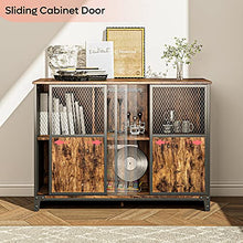 Load image into Gallery viewer, Bestier Home bar Cabinet | Sliding Mesh Door Barn Liquor Cabinet | Home bar Furniture | Kitchen Storage Cabinet &amp; Adjustable Sheleves Glass Wine Rack

