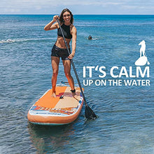 Load image into Gallery viewer, Mousa Inflatable Paddle Board, 11' x 34'' x 6'' Dual Player Paddle Boards for Adults, 3-Fin &amp; Floatable Paddle Non Slip Deck, Waterproof Phone Case, Backpack Yoga ISUP, 20 lbs Super Light SUP Board
