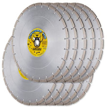 Load image into Gallery viewer, Delta Diamond Cougar HS 14-Inch Concrete Saw Diamond Blade 10-Pack, Segmented, Premium, General Purpose Cutting Masonry, Pavers, Brick, Block &amp; Similar 10pcs

