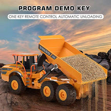 Load image into Gallery viewer, Volvo RC Truck Dump Truck RC Articulated Hauler with Rechargeable Battery 120 Min Play Time RC Toy Construction Truck for All Adults &amp; Kids

