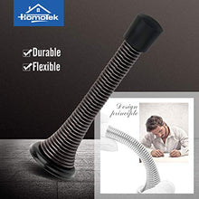 Load image into Gallery viewer, HOMOTEK 12 Pack Oil Rubbed Bronze Spring Door Stops,3-1/4” Heavy Duty Door Stop - Flexible Spring Door Stopper with Low Mounted Black Rubber Bumper Tips
