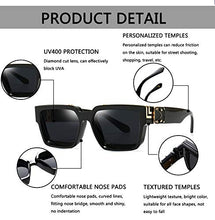 Load image into Gallery viewer, Retro Millionaire Sunglasses Square Metal punk Rock Hip hop Sunglasses men women 1:1
