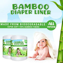 Load image into Gallery viewer, Shop Channels Bamboo Disposable Cloth Diaper Liners(4 Rolls) Fragrance Free &amp; Chlorine Free, Compostable, Dye Free Flushable Biodegradable Gentle and Soft 100 Sheets Each Roll(Pack of 4)
