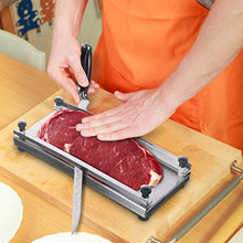 Load image into Gallery viewer, Meat slicer Stainless Steel Jerky Maker Cutting Board With 10-Inch Professional Slicing and Carving Knife
