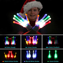 Load image into Gallery viewer, Aywewii LED Gloves, Light Up Gloves for Kids, Flashing LED Gloves with LED Shoelaces Set, Children LED Gloves Glow Flashing Novelty Kids Toys for Best Costume Gift Indoor(White)

