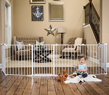 Load image into Gallery viewer, Regalo 192-Inch Super Wide Adjustable Baby Gate and Play Yard, 4-In-1, Bonus Kit, Includes 4 Pack of Wall Mounts
