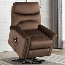 Load image into Gallery viewer, Bonzy Home Recliner New Electric Powered Lift Recliner Chair with Remote Control - Home Theater Seating - Bedroom &amp; Living Room Chair Recliner Sofa for Elderly (Brown D145)
