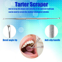 Load image into Gallery viewer, Dental Tools Stainless Steel Dental Pick Dental Floss Dental Hygiene Tool Set Tooth Scraper Plaque Tartar Remover Dental Tweezers Gum Floss for Personal Oral Care &amp; Pet Use (6 Pack)
