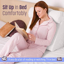 Load image into Gallery viewer, Flexicomfort Memory Foam Wedge Pillow for Sleeping with Adjustable Head Support Cushion - Post Surgery Pillow - Folding Incline Cushion System for Legs - Washable Cover
