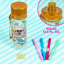 Load image into Gallery viewer, L.O.L. Surprise! Color Your Own Water Bottle By Horizon Group USA, Double Feature Series, Customizable BPA-Free Water Bottle, Includes Vibrant Makers &amp; Star Gemstones, 400 mL Refillable Water Bottle
