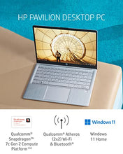 Load image into Gallery viewer, HP 14 Laptop, Qualcomm Snapdragon 7c Processor, 8 GB RAM, 128 GB eMMC, 14-inch Full HD Touchscreen, Windows 11 Home, Thin &amp; Portable, Long Battery Life, Wi-Fi 5 &amp; Bluetooth 5 Combo (14-ed0010nr, 2021)
