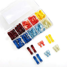 Load image into Gallery viewer, AIRIC 120PCS T Tap Wire Splice Connectors 22-10 Gauge Electric Wire Terminals Self-Stripping Nylon Fully Insulated Male Quick Disconnects Spade Terminals Kit
