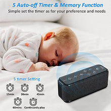 Load image into Gallery viewer, Sound Machine- White Noise Machine with 42 Soothing Sounds for Sleeping Adults Baby, Kids, Portable Sleep Therapy Machine Powerd by Battery or AC,5 Timer, Headphone Jack, Noise Maker for Home Office
