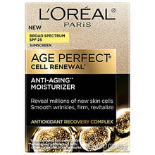 Load image into Gallery viewer, L'Oreal Paris Age Perfect Cell Renewal Anti-Aging Day Moisturizer SPF 25, Antioxidant Recovery Complex, Smooth Wrinkles, Firmer, Radiant, Younger Looking Skin, Dermatologist Tested, 1.7 Oz
