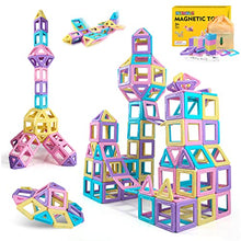 Load image into Gallery viewer, Rurvale Magnetic Blocks Building Tiles Set Learning Magnet Kit STEM Construction Montessori Inspirational Educational Imagination Toys for Kids Ages 3 4 5 6 7 Year Old Boys Girls Gifts
