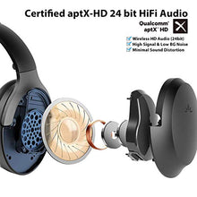 Load image into Gallery viewer, Avantree Aria Pro aptX-HD Bluetooth 5.0 Active Noise Cancelling Headphones with Boom Microphone for Music &amp; Calls, SSD Option, Low Latency Over Ear Wireless &amp; Wired Headset for Phone Computer Laptop
