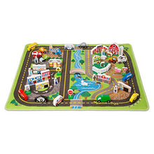 Load image into Gallery viewer, Melissa &amp; Doug Deluxe Activity Road Rug Play Set with 49 Wooden Vehicles and Play Pieces
