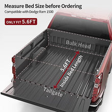 Load image into Gallery viewer, oEdRo Soft Tri-Fold Truck Bed Tonneau Cover Compatible with 2009-2023 Dodge Ram 1500 (Inclu. Classic &amp; New), Fleetside 5.6 Ft Bed w/o Ram Box
