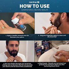 Load image into Gallery viewer, MENFIRST Gradual Gray Beard Wash and Darkening Balm Bundle, Dermatology Tested with Keratin Collagen, White Hair Removal
