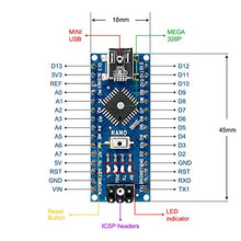 Load image into Gallery viewer, Nano V3.0, Nano Board ATmega328P 5V 16M Micro-Controller Board Compatible with Arduino IDE (Nano x 3 with USB Cable)
