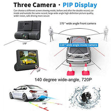 Load image into Gallery viewer, 1080P 170°Wide Angle,4" Dual Lens HD Car DVR Rearview Video Dash Cam Recorder Camera LCD Screen G-Sensor, WDR, Parking Monitor, Loop Recording, Motion Detection
