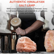 Load image into Gallery viewer, LEVOIT Kana Himalayan Salt Lamp, Pink Rock Large Crystal Natural Himilian Gift Night Light (ETL Certified) Touch Dimmer, 2 Extra Bulbs, Rubber Wood Base
