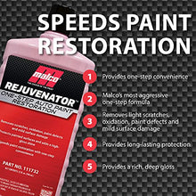 Load image into Gallery viewer, Malco Paint Rejuvenator - One Step Automotive Paint Restoration/Clear Coat Scratch and Swirl Remover/Re-Shine Old, Aged Paint to Look New / 32 Fl Oz (111732)
