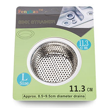 Load image into Gallery viewer, Fengbao 2PCS Kitchen Sink Strainer - Stainless Steel, Large Wide Rim 4.5" Diameter
