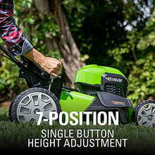 Load image into Gallery viewer, Greenworks 40V 21" Brushless (Smart Pace) Self-Propelled Lawn Mower, 2 x 4Ah USB (Power Bank) Batteries and Charger Included MO40L4413
