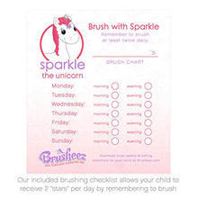 Load image into Gallery viewer, Brusheez Kid's Electric Toothbrush Set - Sparkle The Unicorn - Includes Battery-Powered Toothbrush, 2 Brush Heads, Cute Animal Cover, Sand Timer, Rinse Cup &amp; Storage Base
